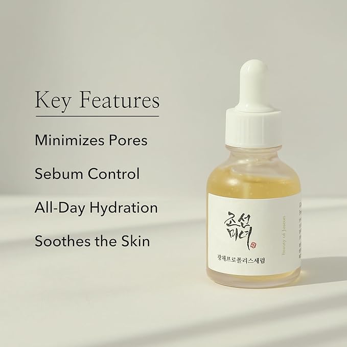 Beauty of Joseon Glow Serum Propolis and Niacinamide Hydrating Facial Soothing Moisturizer for Irritated Uneven Skin Tone, Korean Skin Care, 60ml, 2 Fl.Oz