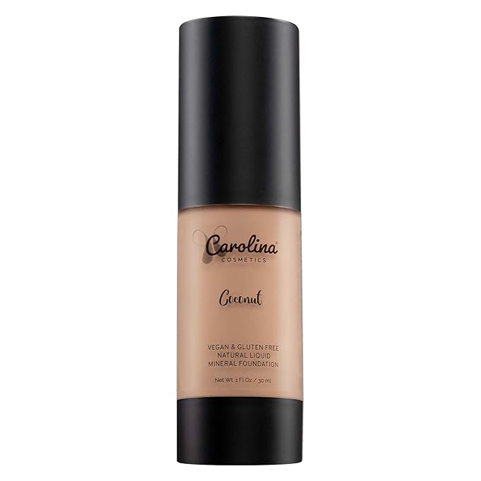 Foundation in Coconut Shade Plant-Based - Hydrating, Pore-Minimizing & Buildable Coverage - Vegan, Non-GMO, Paraben-Free - 1oz