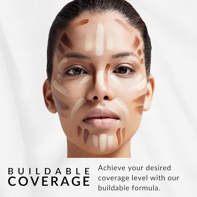 Base Strokes Crème Foundation Stick by Flori Roberts, Full Coverage for Women of Color or Deeper Skin Tones, Long Lasting Makeup, Natural Finish, Complexion Concealer & Corrector