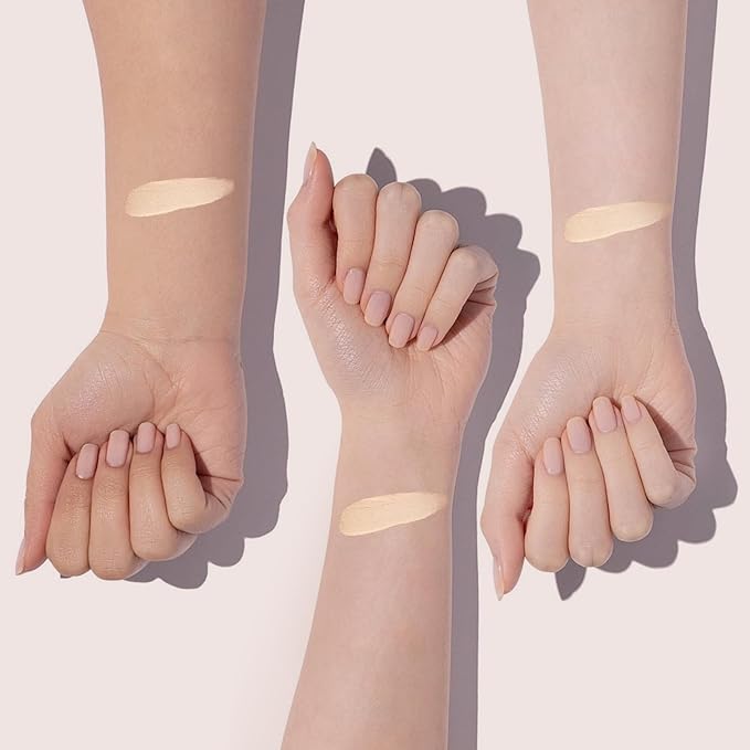 Long-Lasting Cushion Foundation, Natural Cover Foundation Makeup, Breathable and Lightweight Makeup Cushion Foundation, for Fair Light Skin, Neutral Undertone, 0.45 Fl Oz x 2