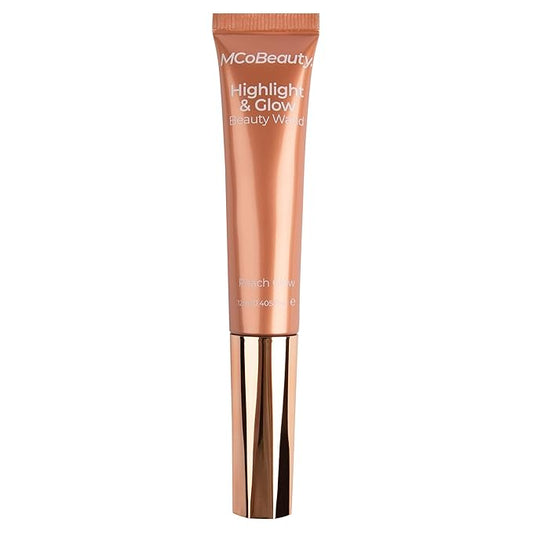MCoBeauty Highlight & Glow Beauty Wand, Peach Glow, Luminous Highlight for Radiance Skin, Vegan, Cruelty Free Cosmetics