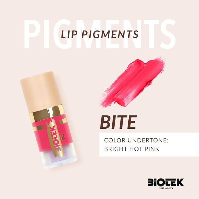 Biotek Lip Pigment for Permanent Makeup - Bright Hot Pink Lip Color - Made in Italy - Bite 0,24 fl.oz.