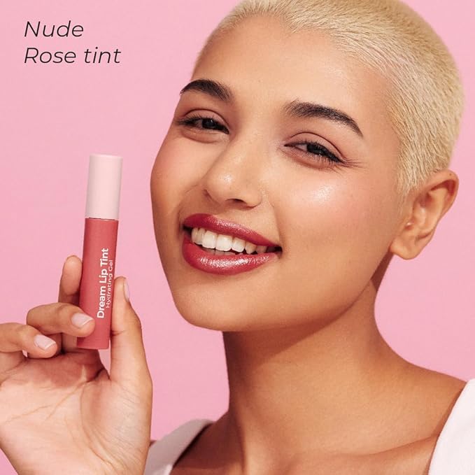 MCoBeauty Dream Lip Tint Hydrating Gel - Nude Rose, Long-Lasting, Semi-Matte, Vegan, Cruelty Free Cosmetics