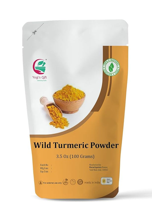 Kasturi Turmeric Powder for Skin Care | Wild Turmeric Powder | Aka Kasturi Manjal | Best for Preparing Turmeric Face Mask | Get Clear and Glowing Skin Naturally | 100grams / 3.5 Oz pack