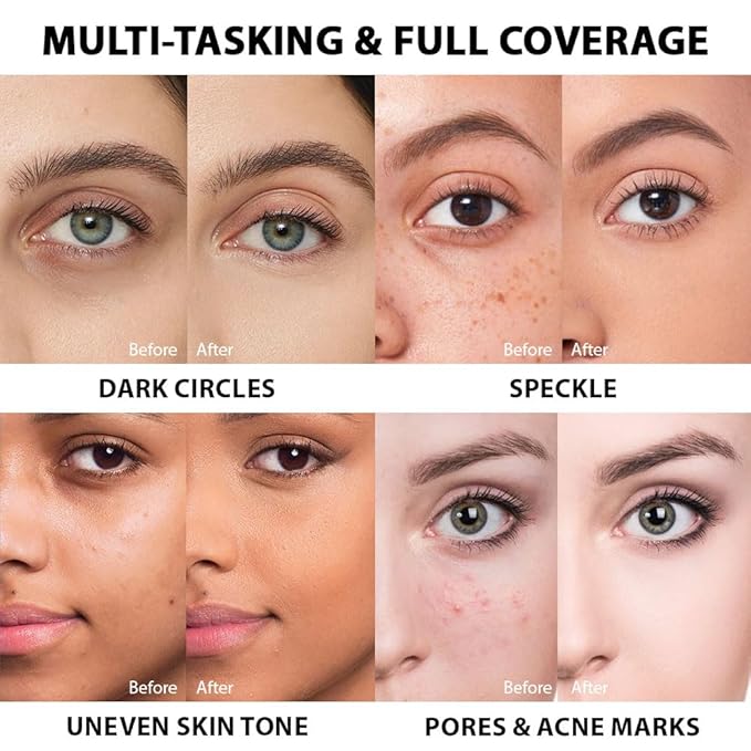 Kaely 2Pcs Under Eye Concealer for Older Women, Color Correcting Full Coverage Concealer for Dark Circles, Puffiness, Redness, Corrector de ojeras, Waterproof Anti Aging, Natural Matte Finish, Neutral