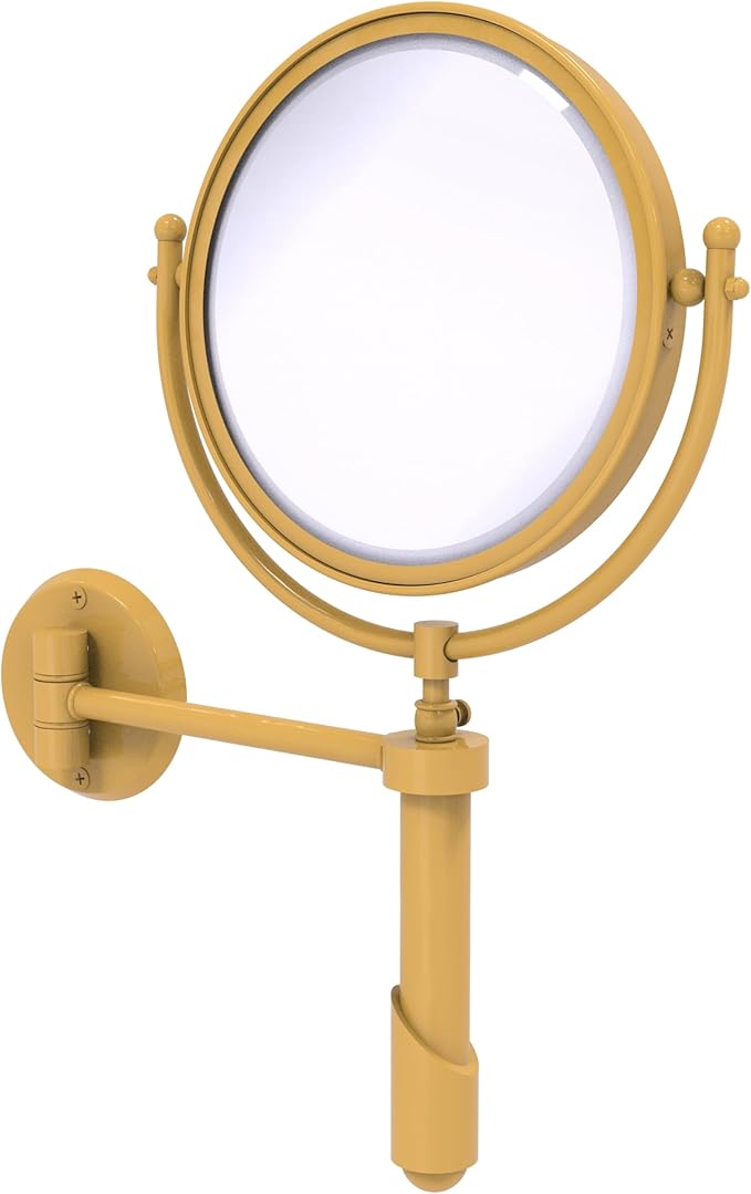 Allied Brass TRM-8/3X-SGL Tribecca Collection Wall Mounted Make-Up Mirror 8 Inch Diameter with 3X Magnification, Spanish Gold
