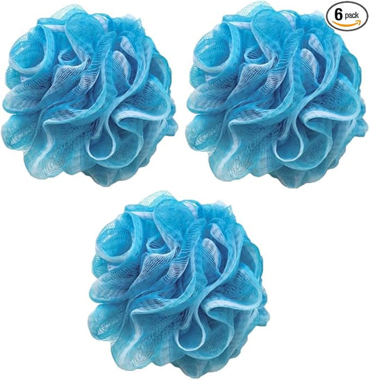 Bath Loofah Pack Sponge of 6 - Exfoliating Shower Sponge Bath Shower Loofah Sponge Body Wash Loofahs Bath Sponge Bath Pouf Body Pouf Scrubber loofah Sponge 6 - Exfoliating Shower Sponge Bath loofah