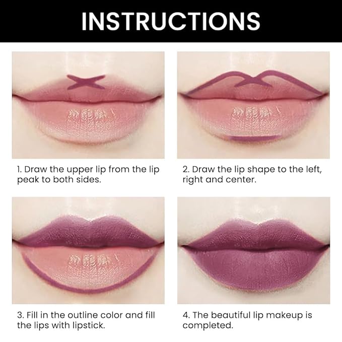 BINGBRUSH 2 IN 1 Lip Liner & Lipstick Makeup Set, Dark Red Matte Metallic Lipliner Set for Black Mature Women Waterproof Long Lasting Gift Set (3Pcs Set11-Matte:28#29#30#, 3Pcs)