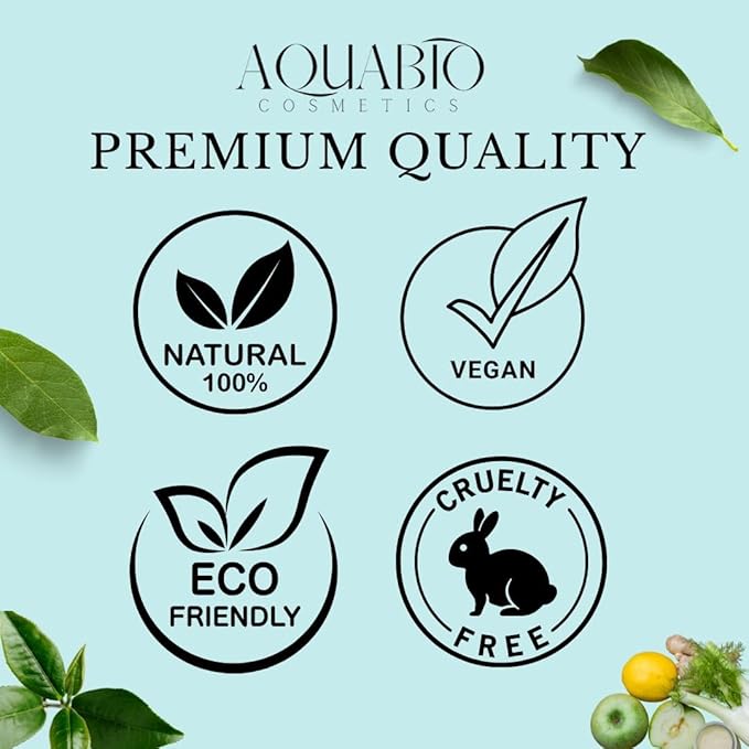 AquaBio Organic Hydrating Toner with Rose Water & Aloe Vera, Moisturizing Toner for Dry Skin, Vegan & Alcohol-Free, Calming & Nourishing, Gentle & Balancing, Purifying & Brightening Formula 6.75 Oz