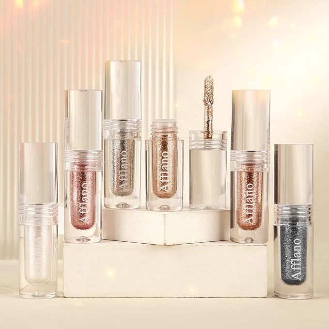 Metallic Glitter Liquid Eyeshadow, High-Shine, Long Lasting, Quick Drying, Multifunctional, Cruelty-Free, Vegan, #2