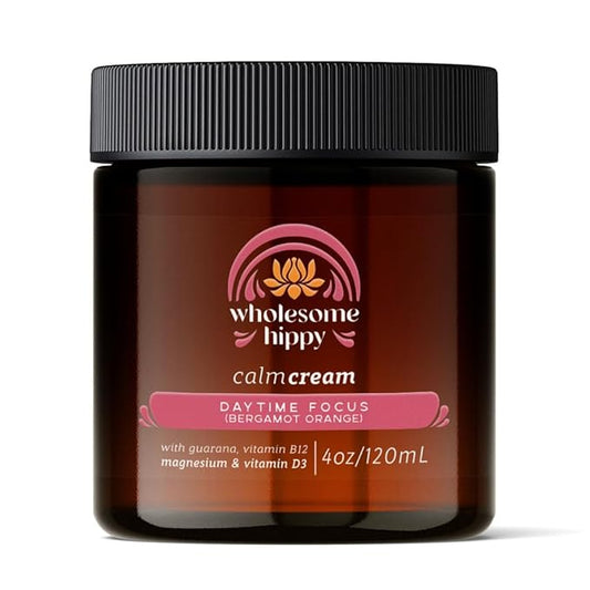 Daytime Focus Calm Cream – Energizing Body Butter with Magnesium, Vitamin B12, Guarana & Bergamot Orange – Moisturizing Wellness Cream for Daily Clarity – 4oz0