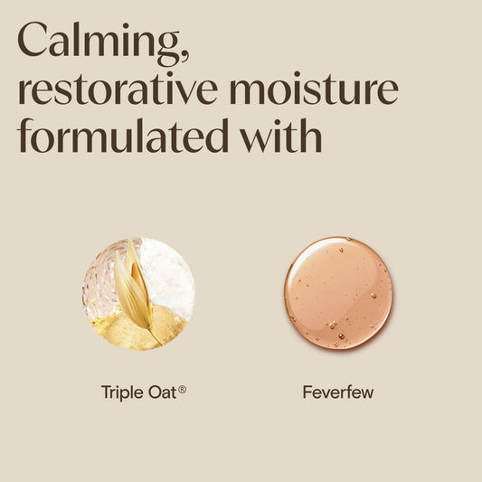 Aveeno Calm + Restore Triple Oat Hydrating Face Serum for Sensitive Skin, Gentle Lightweight Facial Serum Instantly Smooths Skin, Non-Comedogenic, Hypoallergenic & Fragrance-Free, 1 fl. oz