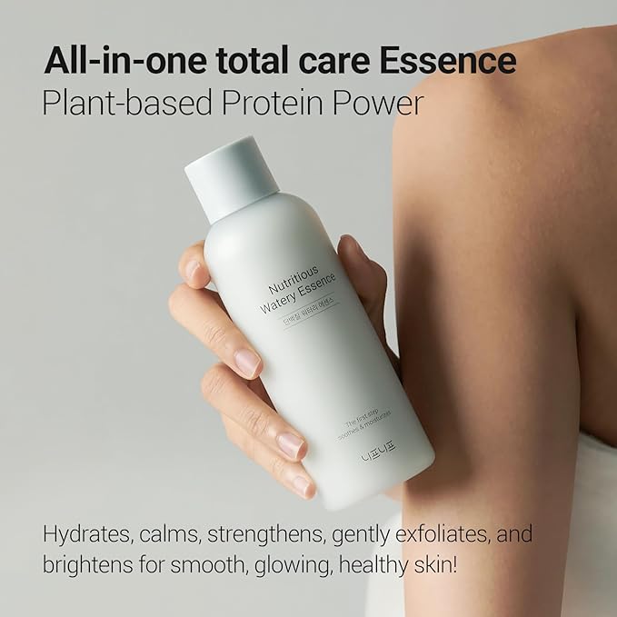 Nutritious Watery Essence, All-in-one Power Plant-Protein Toner for Soothing and Hydrating, Gentle Exfoliation, CICA Calming, Niacinamide, Korean Skincare, Glass Skin (180ml / 6.08 fl.oz.)