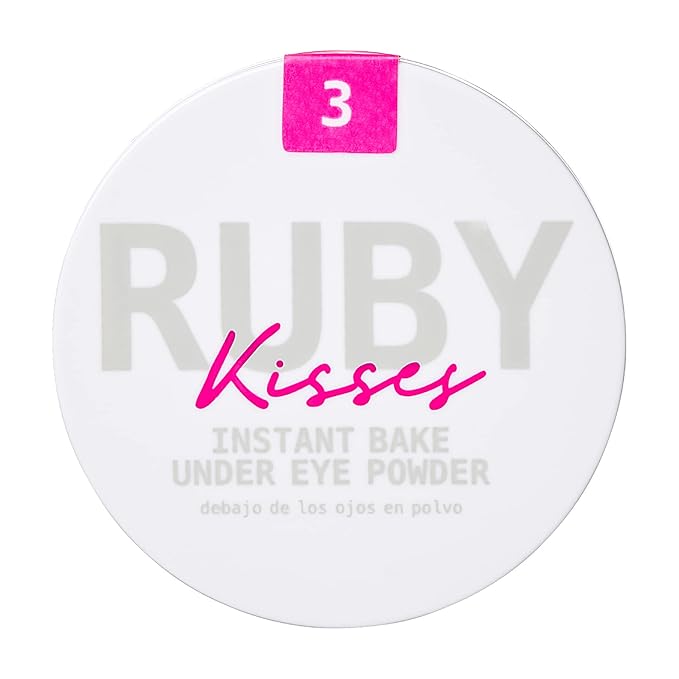 Ruby Kisses Instant Bake Undereye Powder - Vegan, Cruelty Free Powder for Brightening Eyes and Smudge-Free Makeup (Earth)