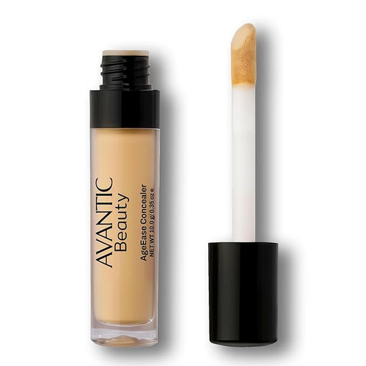 Avantic Under Eye Concealer for Older Women, 16-Hour Full Coverage Liquid Color Corrector for Dark Circles, Perfects & Brightens, Natural Finish, Waterproof (Medium, 0.35 Oz)