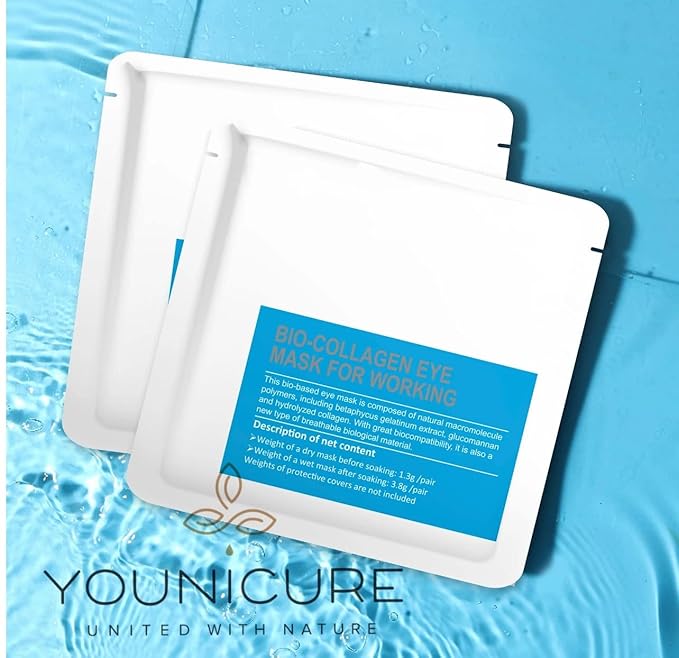 BIO-COLLAGEN EYE MASK, Anti Aging Eye Mask, Targets Wrinkles, Dark Circles, Eye Fatique, 5 Pairs