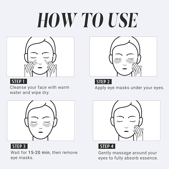 Under Eye Patches Collagen and Peptide Eye Mask for Dark Circles and Puffiness,Face Mask Skin Care Products 30 Pairs