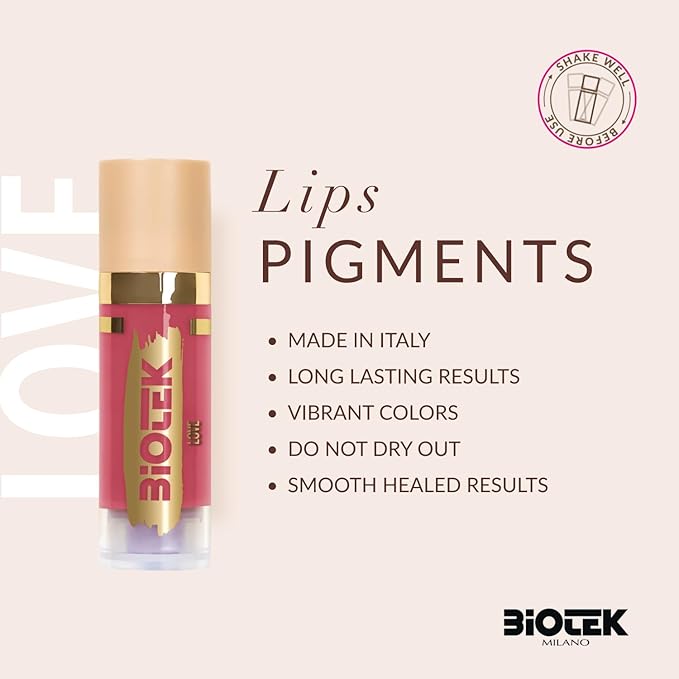 Biotek Lip Pigment for Permanent Makeup - Pink Color for Lip - Made in Italy - Love 0,61 fl.oz.