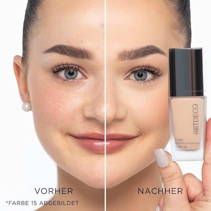 ARTDECO High Performance Lifting Foundation - reflecting vanilla N°15 - reduces wrinkles for firmer skin & soft matte finish - vegan makeup - Liquid foundation with hyaluron - 1.05 Fl Oz