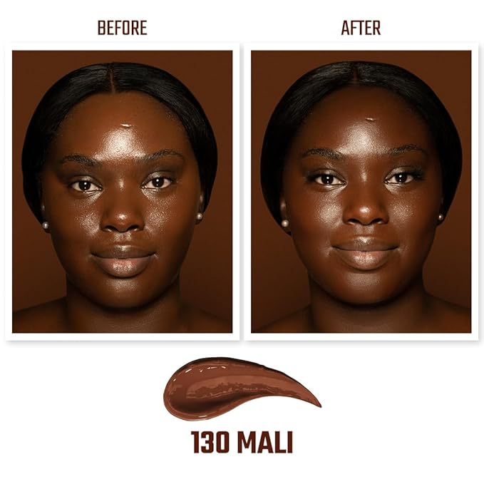 Juvia's Place I Am Magic Natural Radiance Foundation - 130Mali - Full Coverage Liquid Foundation Makeup for Dry, Mature, Aging, and Combination Skin - Lightweight Longwear Base with Radiant Finish