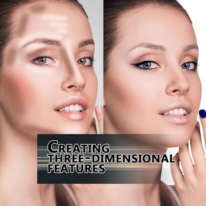 4 colours Highlight Contour Stick, 2 in 1 Makeup Shading Stick Waterproof Long Lasting nature Matte Face Concealer Highly Pigmented Concealer