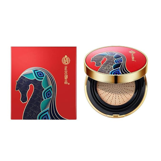 zeesea [Palace Identity Air Cushion BB Cream Moisturizing Foundation Waterproof Concealer Long Lasting Brighten Makeup Natural Cover (N03#Natural)