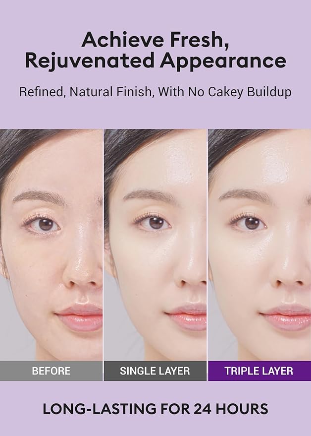 MISSHA Serum Cushion Glow Layering Fit Cushion Foundation No.17 Ivory Bright Beige for Fair Skin, Korean Foundation Makeup, Rich-Texture, Full-Coverage, 24-Hr Hydrating, Triple Glow System