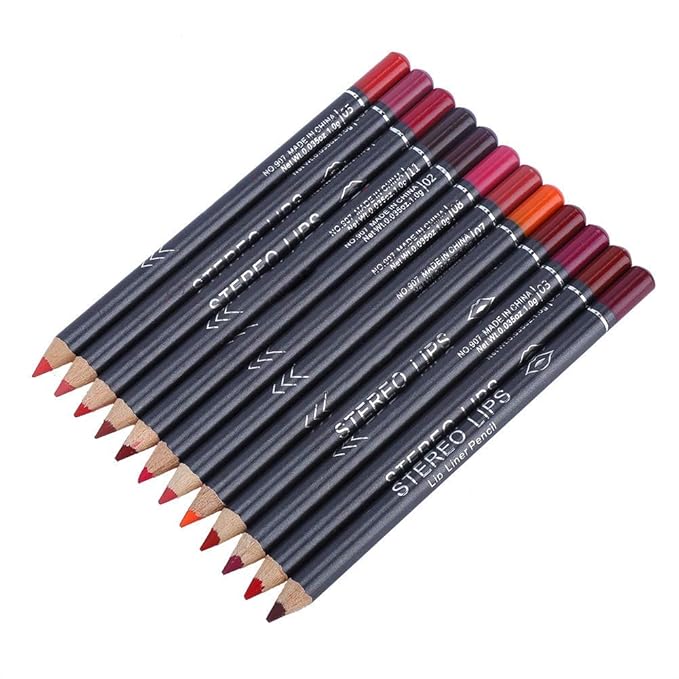 12 Colors Lip Liner Pencil, Lip Makeup Soft Pencils, Mattee Waterproof Lip Liner Pencil Lipstick Pen Long-lasting Comestic Tool Matte Lip Liner Pencil Set