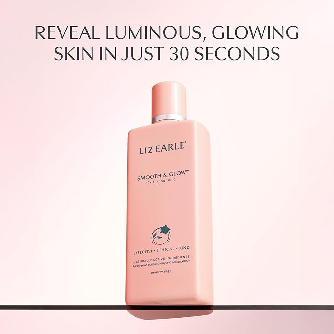 Liz Earle Smooth & Glow Tonic - Gentle Face Toner for Sensitive Skin, Dark Spot Corrector & Pore Minimizer - Enriched with Antioxidant-Rich Botanicals to Reveal Ultra-Smooth, Glowing Skin (200ml)