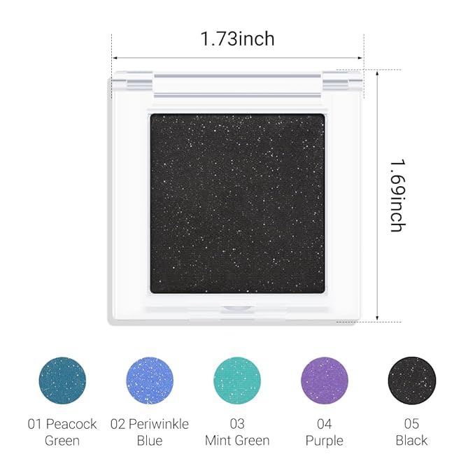 Matte Single Eye Shadow Palette Makeup, Matte Black Shimmer Monochrome Eyeshadow For Old Women, Pigmented Waterproof Sombras Para Ojos, Vegan, Talc, Paraben & Cruelty Free, 04