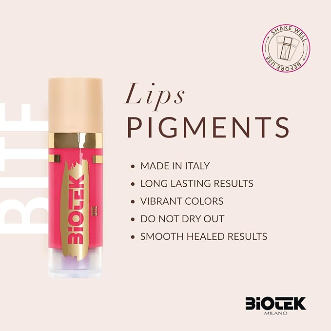 Biotek Lip Pigment for Permanent Makeup - Bright Hot Pink Lip Color - Made in Italy - Bite 0,61 fl.oz.