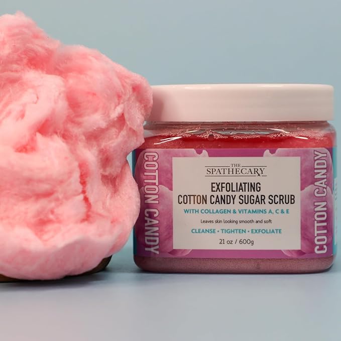 Body Scrub, Exfoliating-Nourishing-Refreshing-Smoothing Body Care 21 oz. (21 oz, Cotton Candy)
