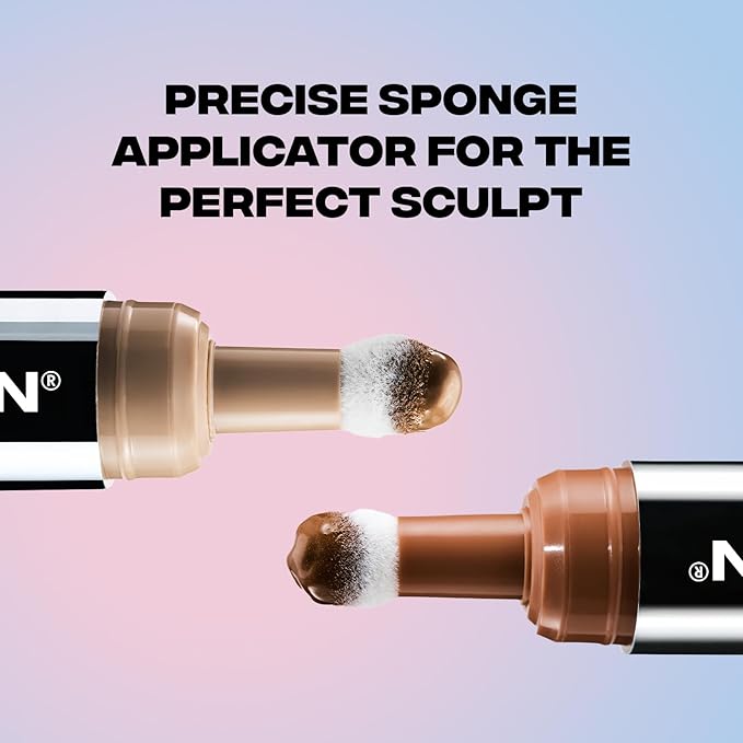 Sacheu Liquid Contour STAY-N Long Wear Bronzer Cream Contour Makeup — Long Lasting, Blendable, & Lightweight Formula — Vegan & Cruelty-free, Giving Drama