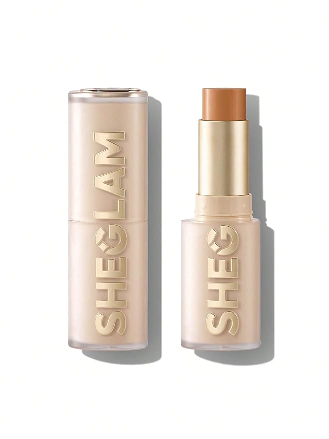 SHEGLAM Skin Magnet High Coverage Foundation Stick Longwear Medium Face Makeup for All Skin Types-Almond