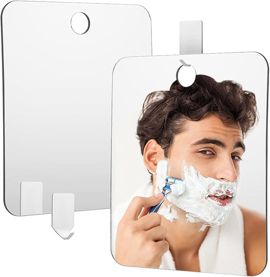 Anti-Fog Shaving Mirror, Fogless Shower Mirror, Bathroom Shower Mirror with Wall Hanging for Men and Women,Accessories, Bathroom Mirror & Accessories