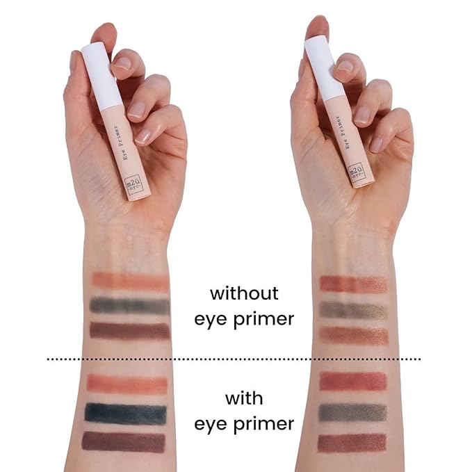 M2U NYC Hydrating Eye Primer – Preps Eyelids for Intense Eyeshadow Colors, Long-Lasting, Crease-Free Wear, Smudge-Proof, Lightweight Eye Shadow Primer - Non-Greasy Gripping Formula for Wrinkle-Filling