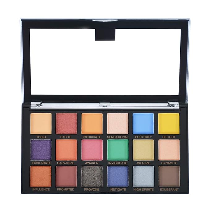 2 Pcs Eyeshadow Palette Pearl Matte Velvet Texture Makeup Pallet 18 Color Suitable for Rock Style Smoky Makeup