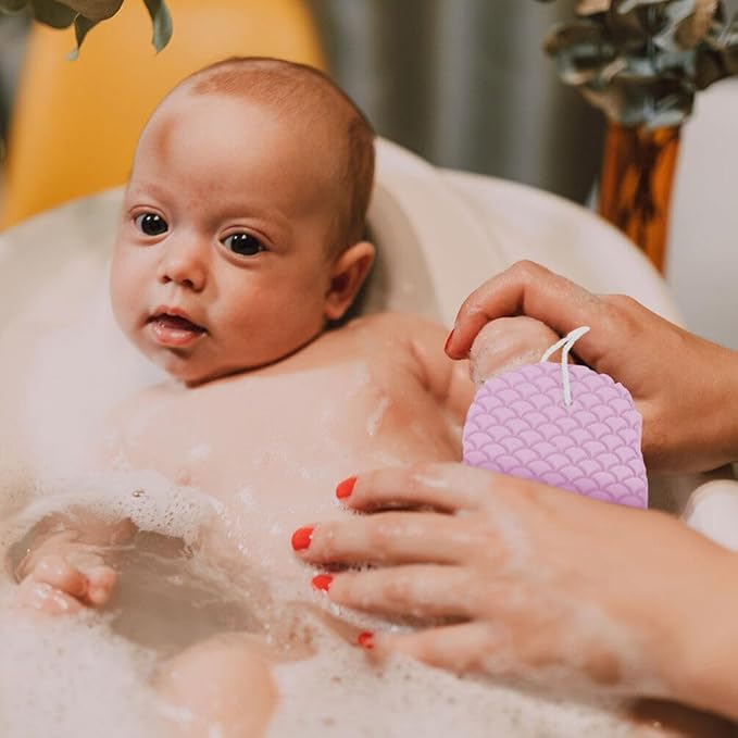 3pcs Bath Sponge Supple Shower Sponges for Gentle Cleaning Lightweight Exfoliating Brushes for Daily Bathing for Newborns and Travel