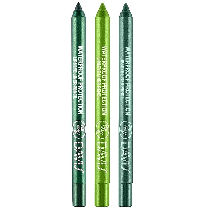 3 Colorful Eyeliner Pen Set, Eye Shadow Pencil, Pearl Eyeliner Kit Metallic Glitter Eye liner Pencil for Women Eye&Lip Liner Professional Eye Makeup Set Colorful Eye Color (3PCS A)