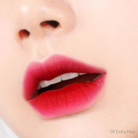 BBIA Last Velvet Lip Tint - Soft & Creamy Matte Finish Lip Stain, Blur Effect with Velvety Texture, Long-Lasting, High Pigment, Lightweight, Non-Drying, Korean Lip Makeup (03 EXTRA RED)