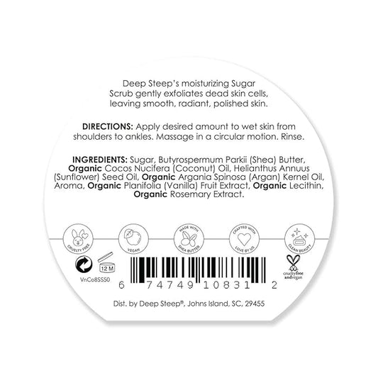 Deep Steep Sugar Scrub, 8oz (Vanilla Coconut)