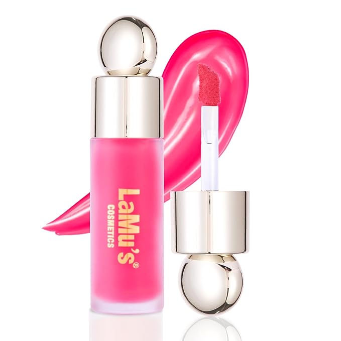 LaMu'S COSMETICS Soft Pinch Weightless Liquid Blush, Long-Lasting Beauty Natural Waterproof Face Liquid Blush For All-Day Wear (Lucky-Hot Pink, 0.25fl.oz/7.5ml)