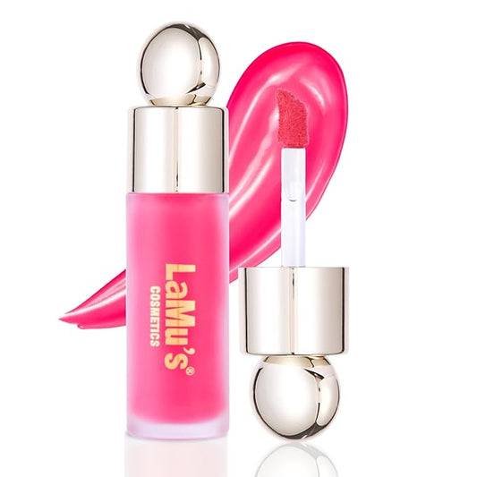 LaMu'S COSMETICS Soft Pinch Weightless Liquid Blush, Long-Lasting Beauty Natural Waterproof Face Liquid Blush For All-Day Wear (Lucky-Hot Pink, 0.25fl.oz/7.5ml)