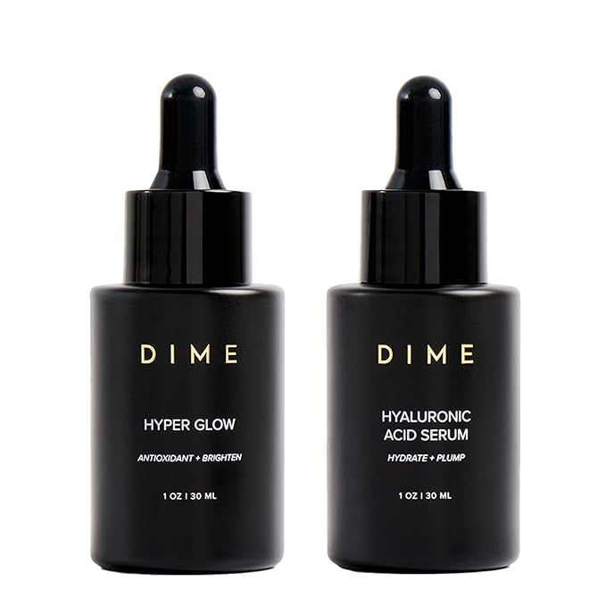 Dime Beauty Serum Set - Includes Hyaluronic Acid + Hyper Glow Serum (30 ml Each)