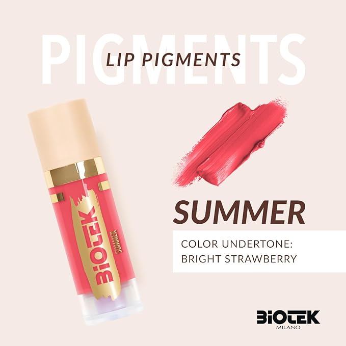 Biotek Lip Pigment for Permanent Makeup - Bright Strawberry Color for Lip - Made in Italy - Summer 0,61 fl.oz.