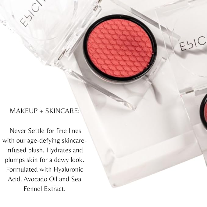 Epiclight Never Settle Radiant Cheek + Lip Blush - Cream Blush Multiuse 3 in 1 for Cheeks + Lips and Lids - Non-Toxic & Cruelty Free- Makeup + Skincare - Paraben & Sulfate-free (Raspberry Truffle)