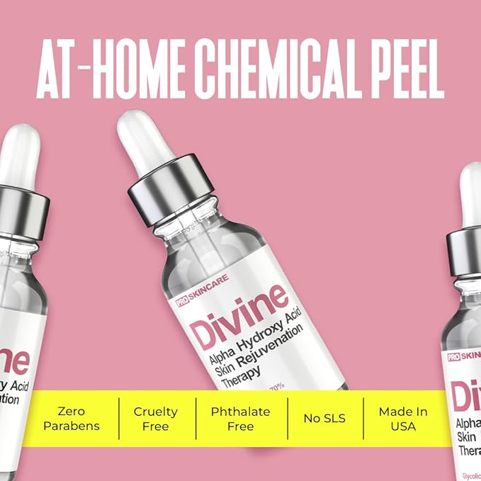 Glycolic Acid Peel 70% Professional Chemical Peel for Face at Home - Intense Alpha Hydroxy Acid Skin Peel For Acne Scars, Collagen Boost, Wrinkles, Fine Lines - Liquid Exfoliant for Face Peel Mask