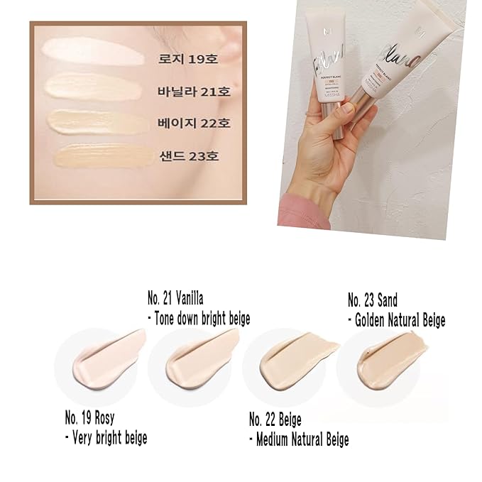 lightness & Brightening Makeup for MISSHA M Perfect Blanc BB Creams(1.35fl.oz.),No. 23 Sand
