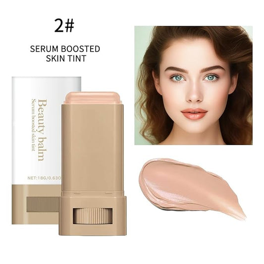 Foundation Stick Beauty Balm Serum Boosted Skin Tint Moisturizing Serum Contour Balm Makeup Suitable for All Skin Tones Create a Natural, Flawless Makeup Skin Tint Stick,02 2pcs