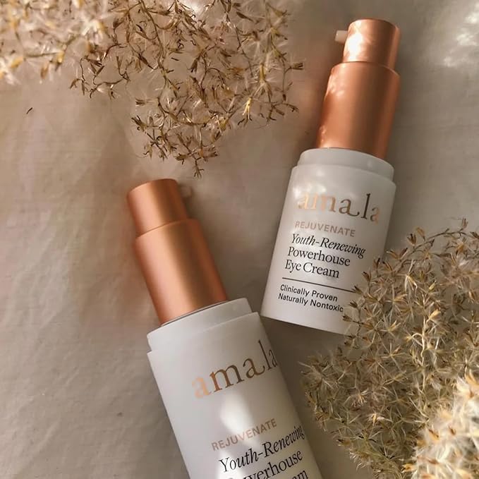 Amala Youth-Renewing Powerhouse Eye Cream - Anti-Aging Cream that Targets Dark Circles, Puffiness and Under Eye Bags with French Pine Extract, Moth Bean Retinol-Alternative and Cupuacu Butter (15ml)